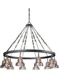 Menlo Park 10-Light Chandelier in Old Silver.
